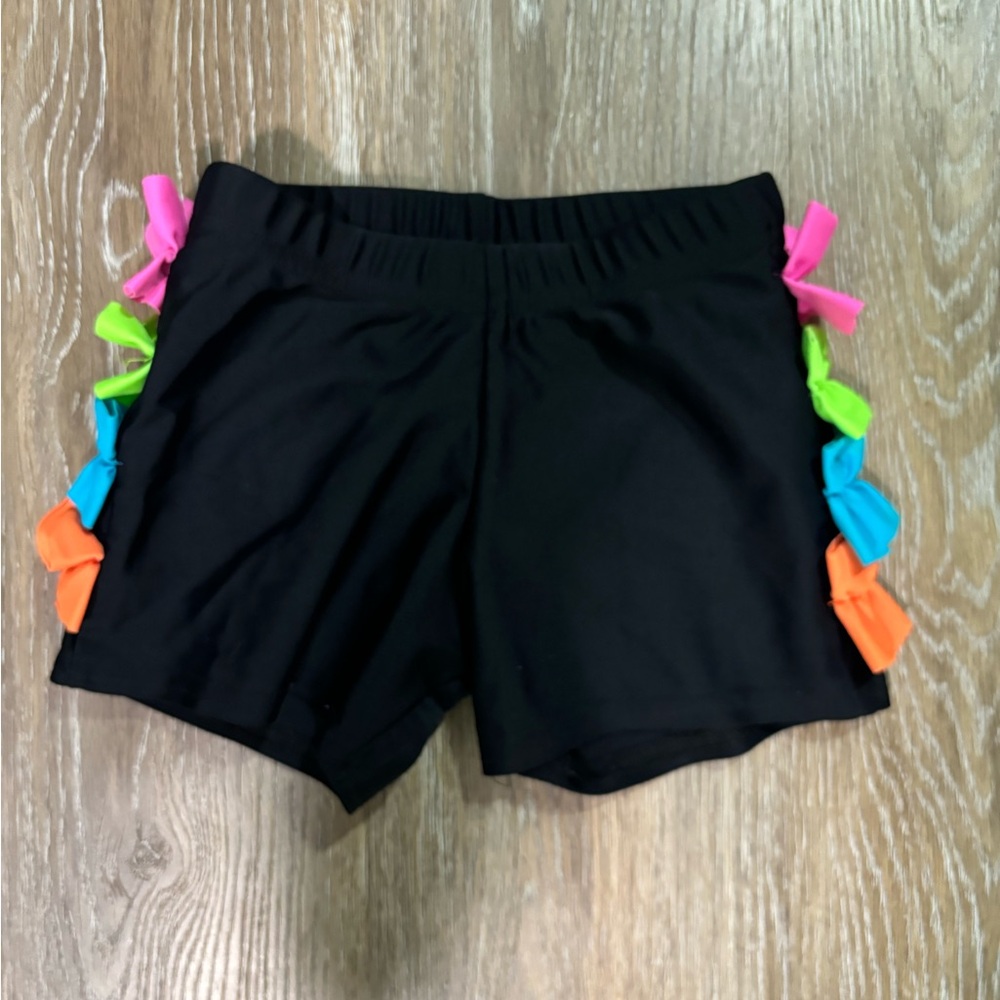 EUC BP Designs Black ruffle dance booty shorts Size Immediate 7/8